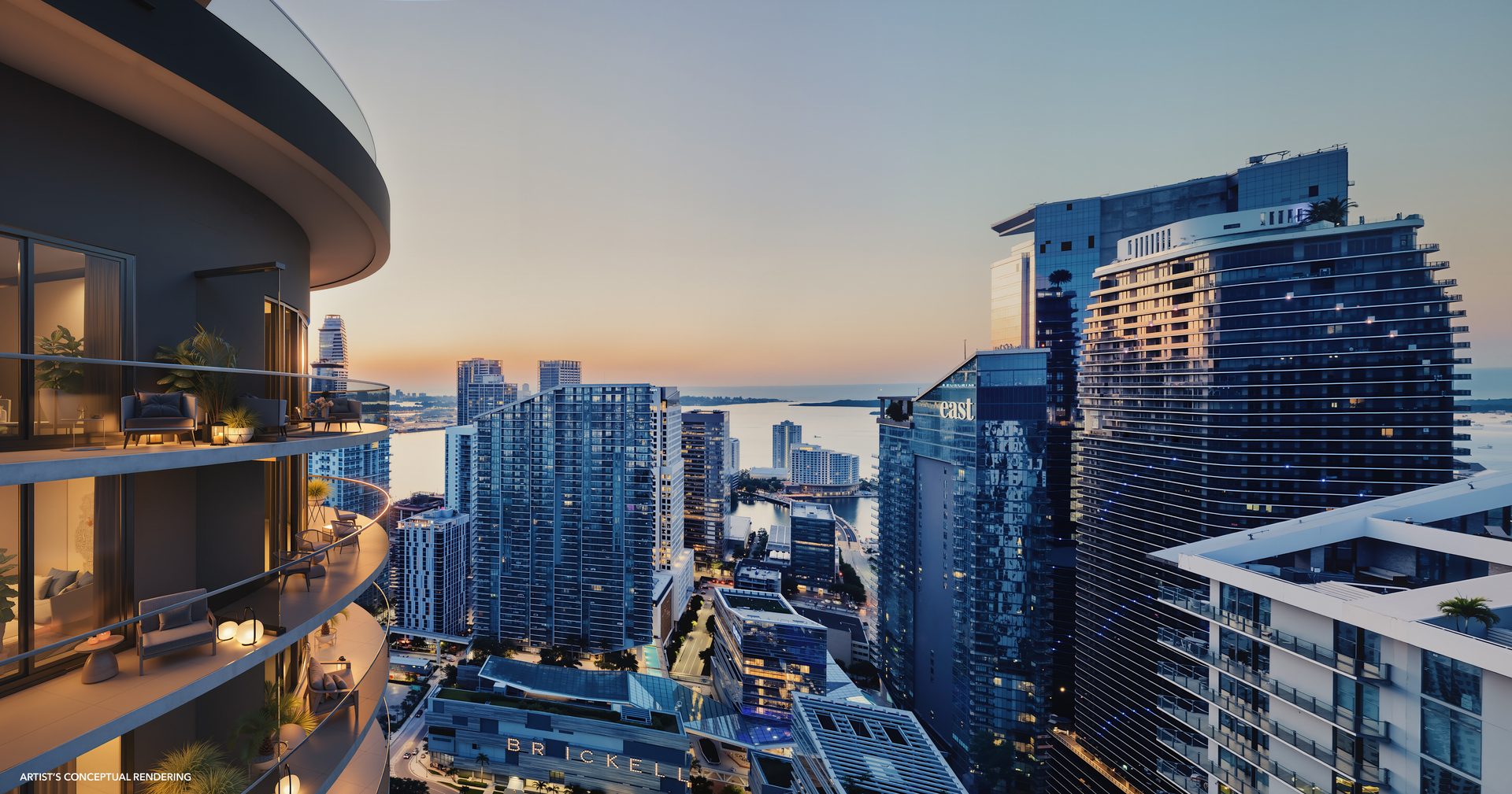 Brickell skyline view from The Standard Residences